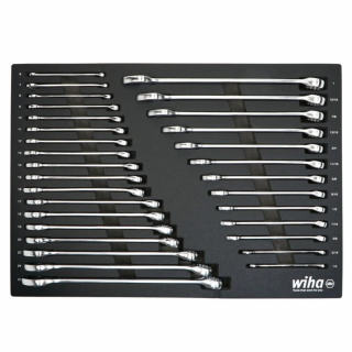 Wiha 31 Piece Combination Wrench Tray Set